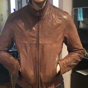 Mans leather jacket.